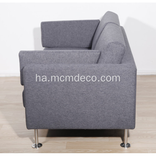 Salon Minimalist na zamani Fabric Park Double Sofa